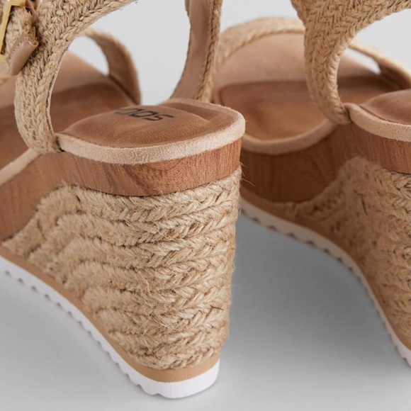 1 Left! Soda Sutter Natural Jute Espadrille Wedge Sandal 10 - Picture 6 of 8